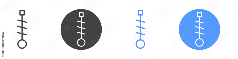 Suspension icon Thin outline art symbol Suspension icon Thin outline art symbol