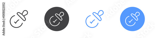 Validation icon Thin outline art symbol