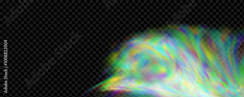An explosion of colorful smoke clouds.Multicolor fog with blue and yellow particles.Explosions of color powder.
