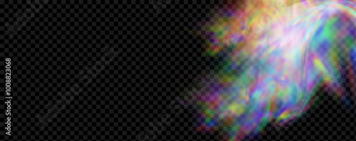 An explosion of colorful smoke clouds.Multicolor fog with blue and yellow particles.Explosions of color powder.