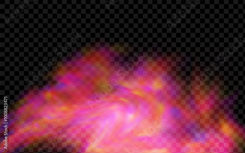 Background of an explosion of colorful smoke clouds.Multicolor fog with blue and yellow particles.Explosions of color powder.