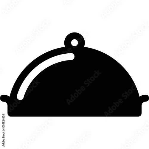 Simple vector icon plate, lid, serving dishes