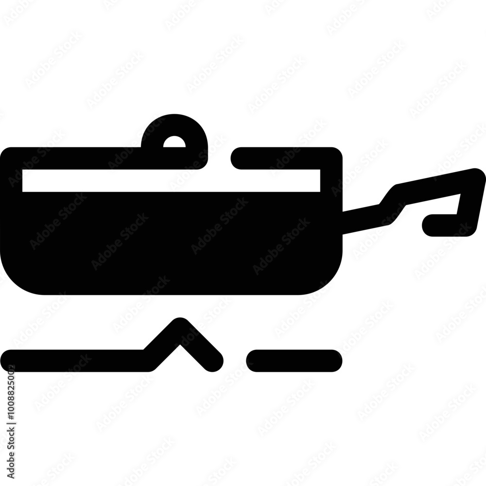 Simple vector icon frying pan Simple vector icon frying pan