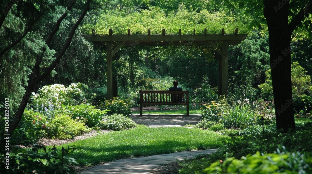 Serene Moments in a Beautiful Outdoor Garden Serene Moments in a Beautiful Outdoor Garden