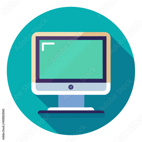 computer monitor icon vector
