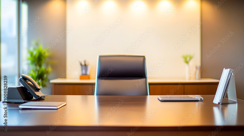 Modern Office Workspace with Minimalist Design Modern Office Workspace with Minimalist Design