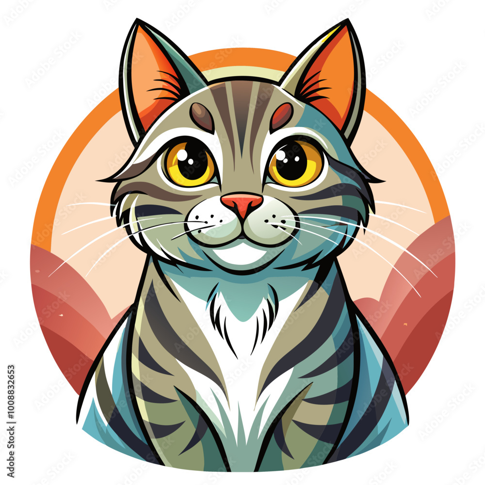 Fototapeta premium vector illustration of a cat