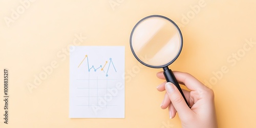 A hand holding a magnifying...