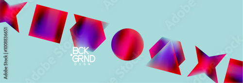 Fluid color geometric shapes abstract background. Vector Illustration For Wallpaper, Banner, Background, Card, Book Illustration, landing page