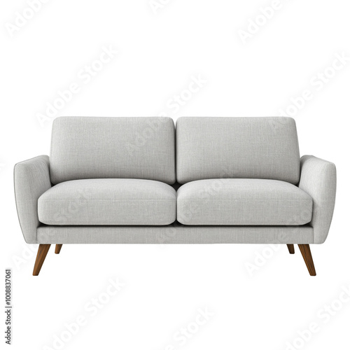 white sofa isolated on white background