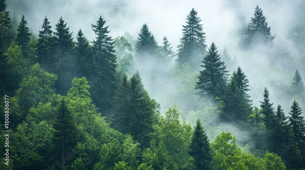 Serene Hillside Landscape with Lush Trees for Tranquil Nature Scenes Serene Hillside Landscape with Lush Trees for Tranquil Nature Scenes