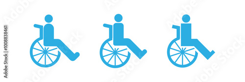 disability parking sign printable handicapped disabled sign symbol simple blue minimalist design illustration