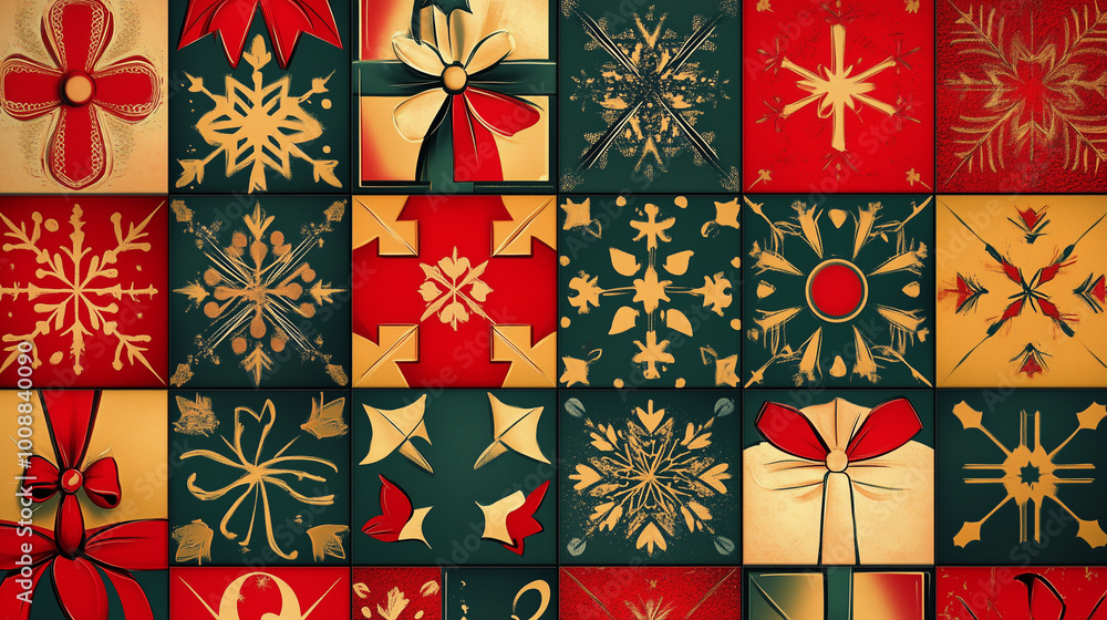 pattern seamless tiles Christmas decor for wallpaper or postcard pattern seamless tiles Christmas decor for wallpaper or postcard