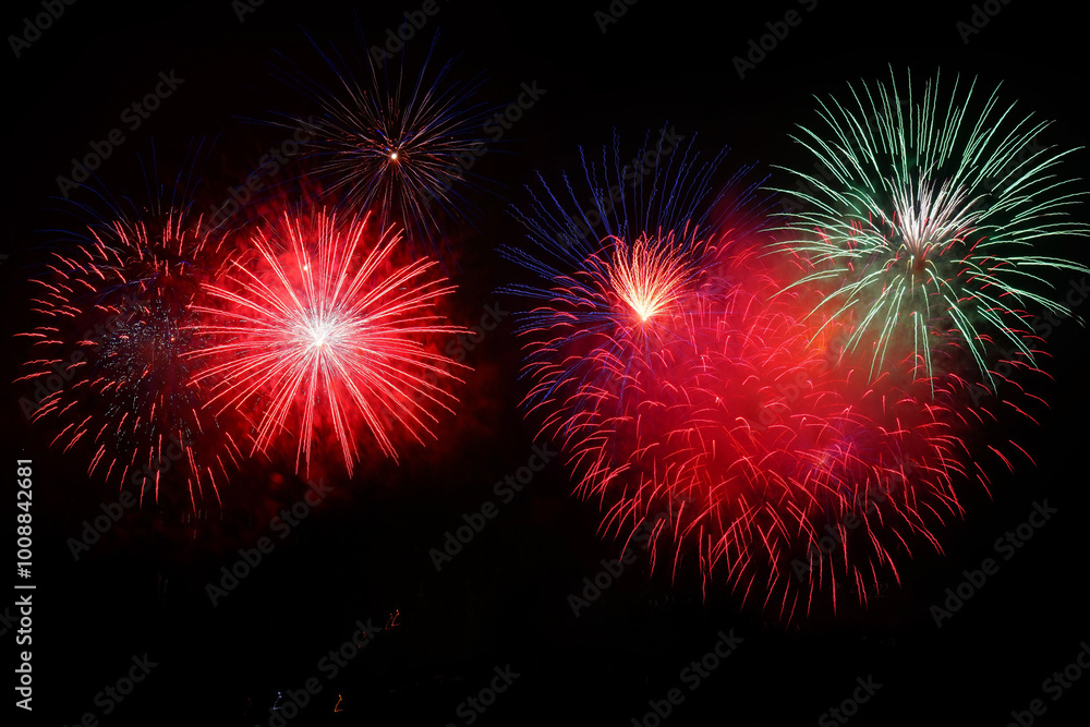 Diwali Fireworks Stock Image In Black Background Diwali Fireworks Stock Image In Black Background
