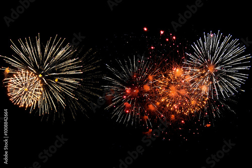 Diwali Fireworks Stock Image In Black Background