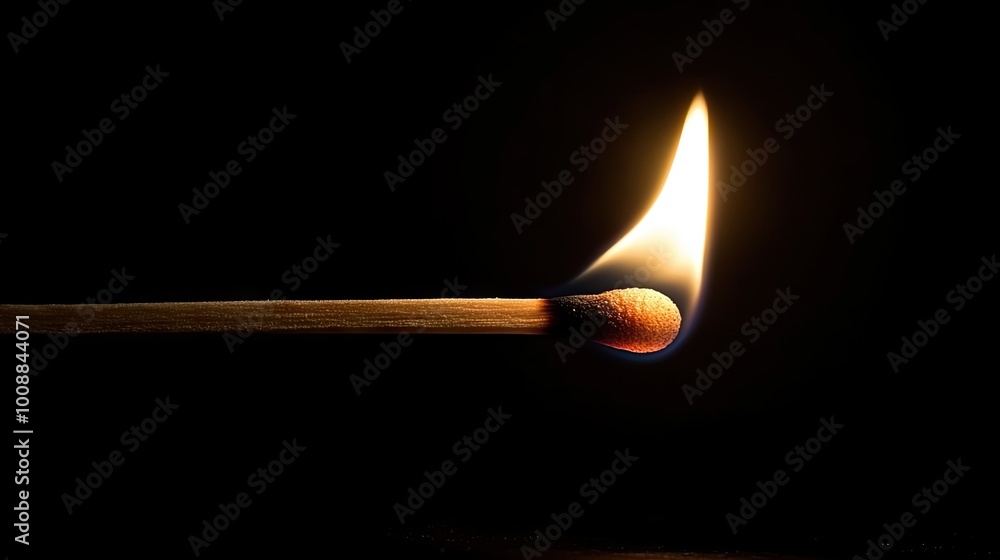 A matchstick burning brightly in a pitch-black room, symbolizing illumination with ample space for creative text. A matchstick burning brightly in a pitch-black room, symbolizing illumination with ample space for creative text.