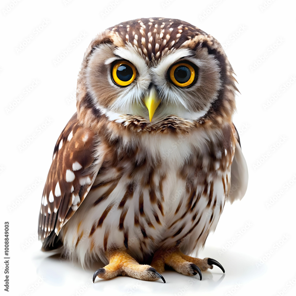 Fototapeta premium owl with white background