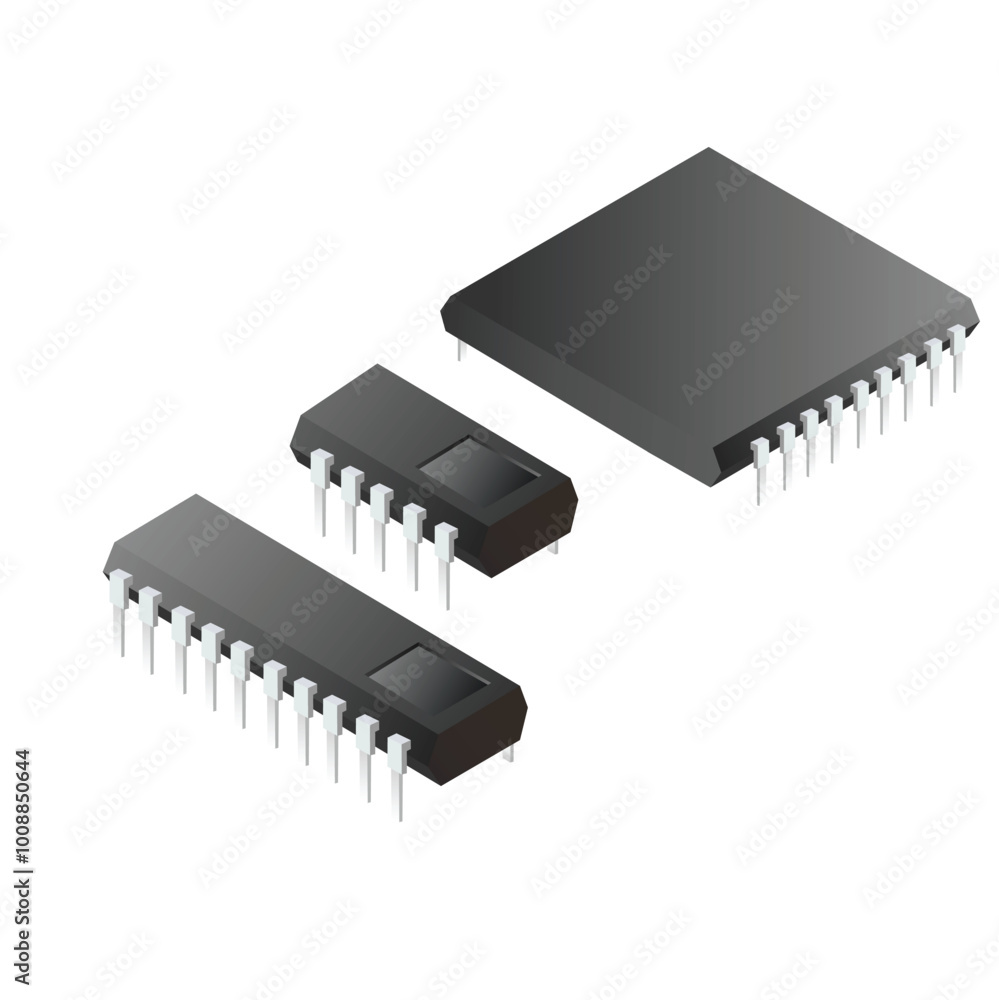 Microchip computer electronic components. Microchip icon. Computer processor technology. Micro processor. Microchip computer electronic components. Microchip icon. Computer processor technology. Micro processor.