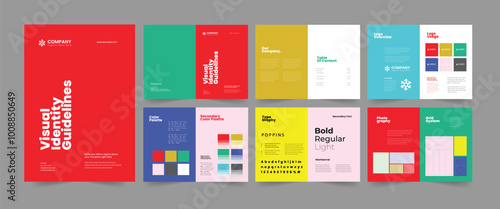 visual identity guidelines template and brand guideline design