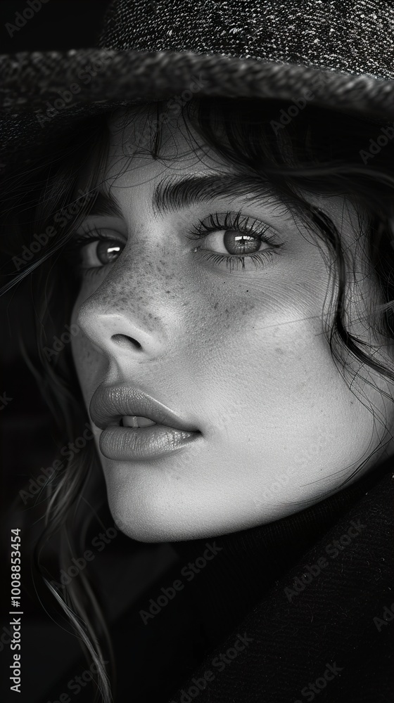 Intense Portrait of a Woman in a Hat Intense Portrait of a Woman in a Hat
