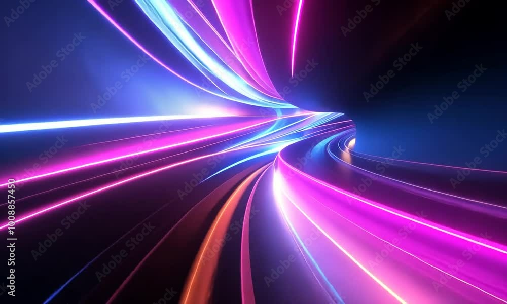 Abstract Neon Light Tunnel Abstract Neon Light Tunnel