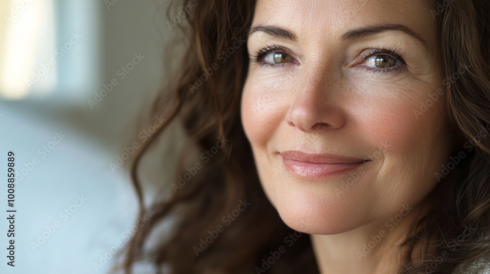 Confident Woman with Beautiful Curly Hair Confident Woman with Beautiful Curly Hair