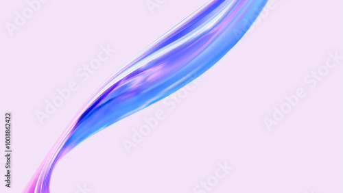 3d holographic glass wave abstract in the form of liquid. It can be used in web banners. For printing on the cover of notebooks. On social media. Vector minimal style