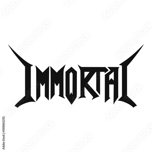 Photography immortal black metal fashion sticker t shirt vector illustration template design
