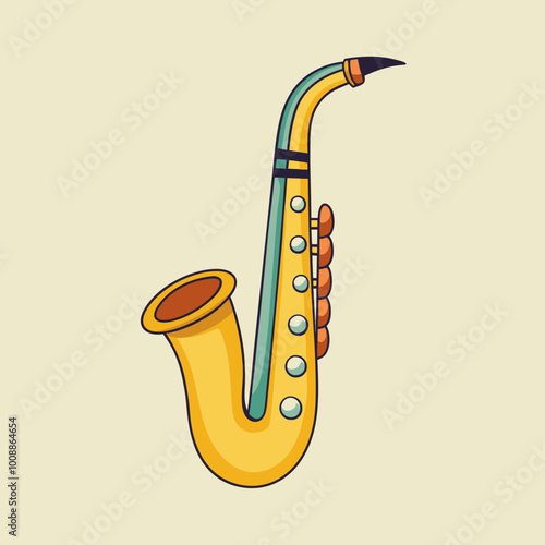 vector illustration of saxophone