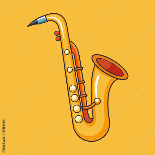 vector illustration of saxophone