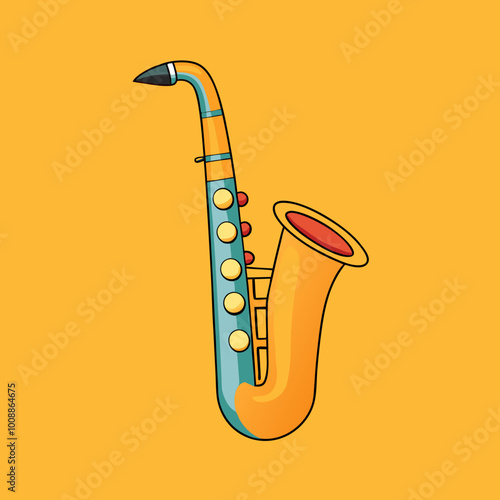 vector illustration of saxophone