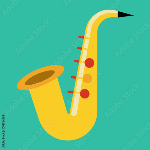 vector illustration of saxophone