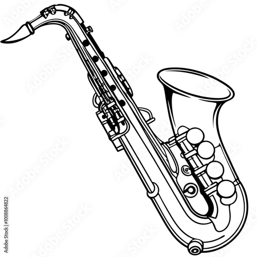 vector illustration of saxophone