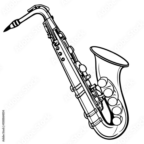 vector illustration of saxophone