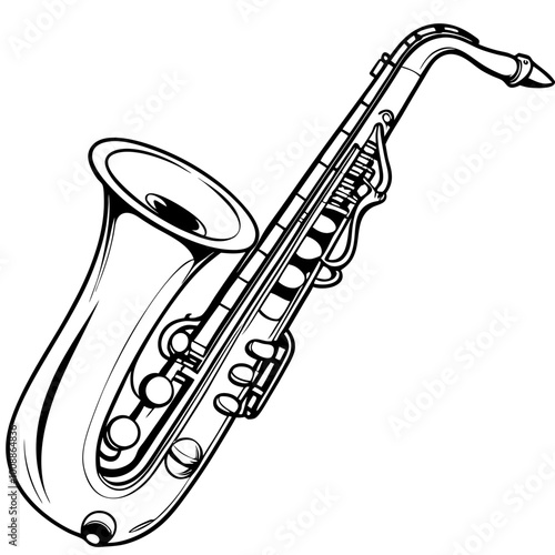 vector illustration of saxophone