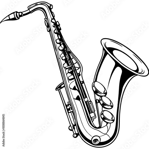 vector illustration of saxophone