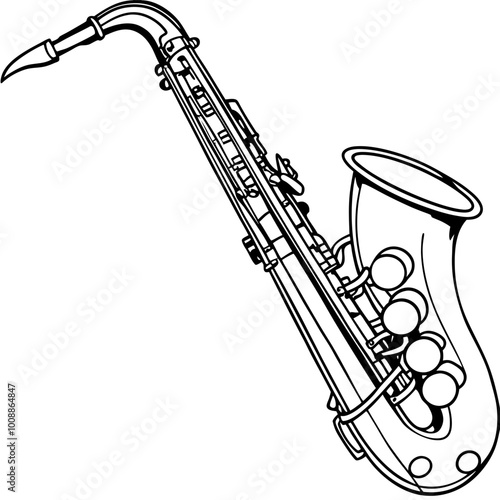 vector illustration of saxophone