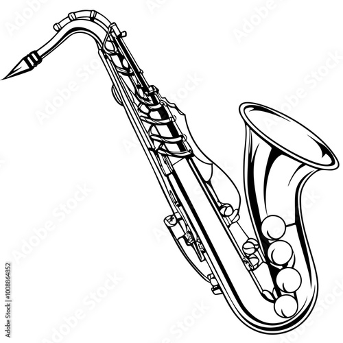 vector illustration of saxophone