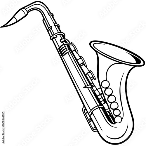 vector illustration of saxophone