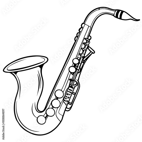 vector illustration of saxophone