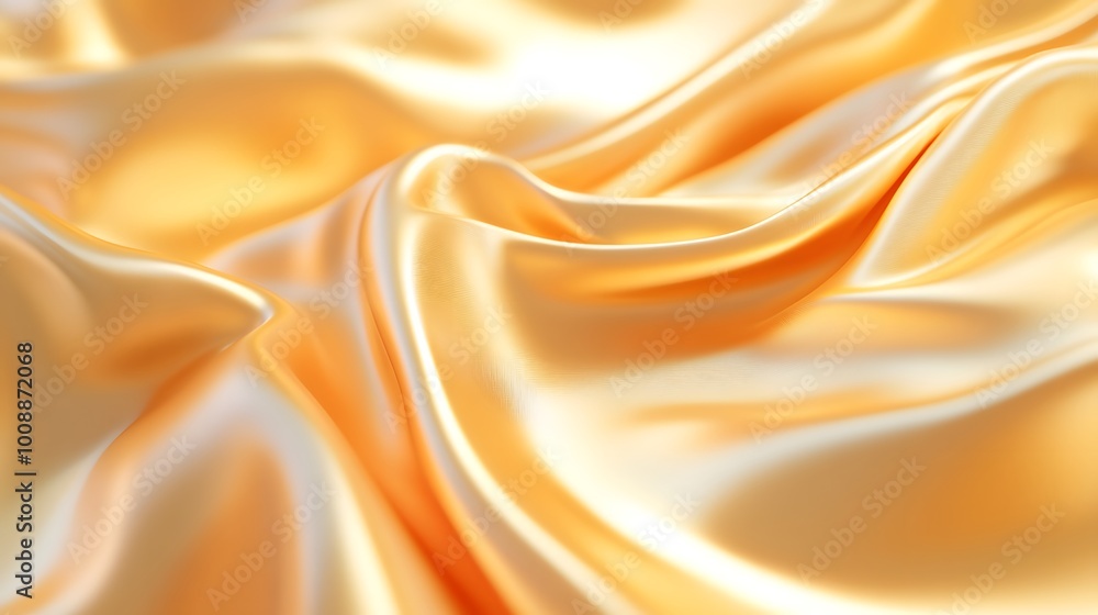 Abstract background with golden waves of liquid metal, golden color, golden texture Abstract background with golden waves of liquid metal, golden color, golden texture