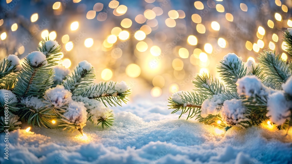 christmas picture background with-fir branches snowFall christmas picture background with-fir branches snowFall
