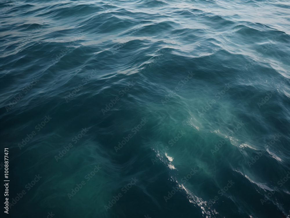 The ocean’s rhythm is visible in its vibrant blue waves. The ocean’s rhythm is visible in its vibrant blue waves.