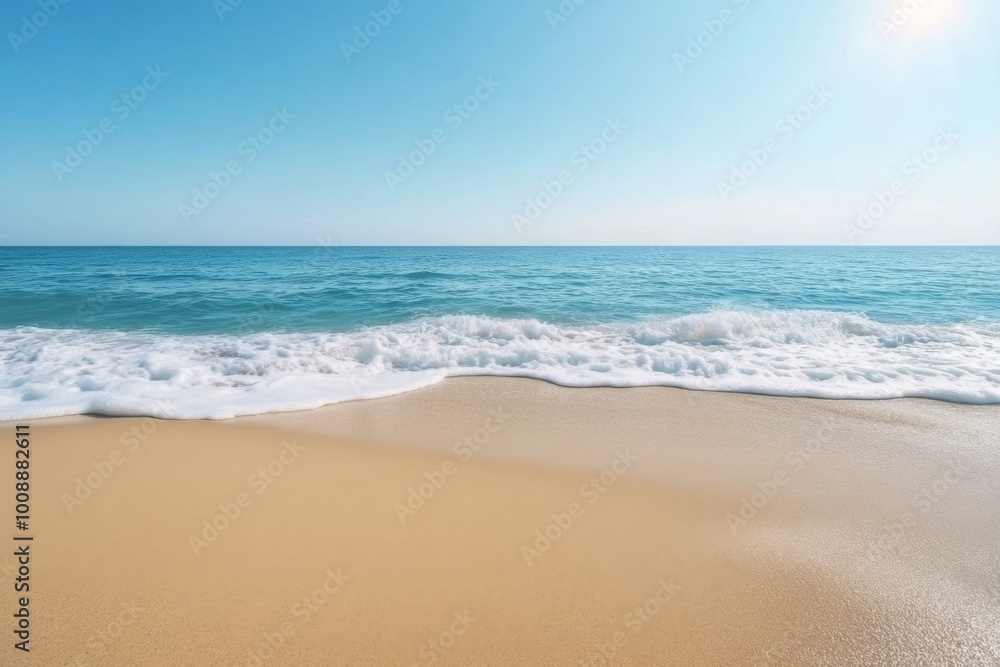 Peaceful Beach Scene with Turquoise Water Peaceful Beach Scene with Turquoise Water