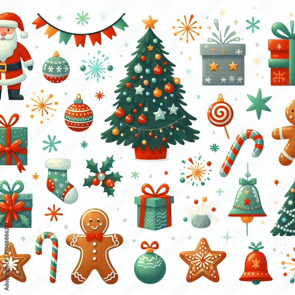 christmas icons set christmas icons set