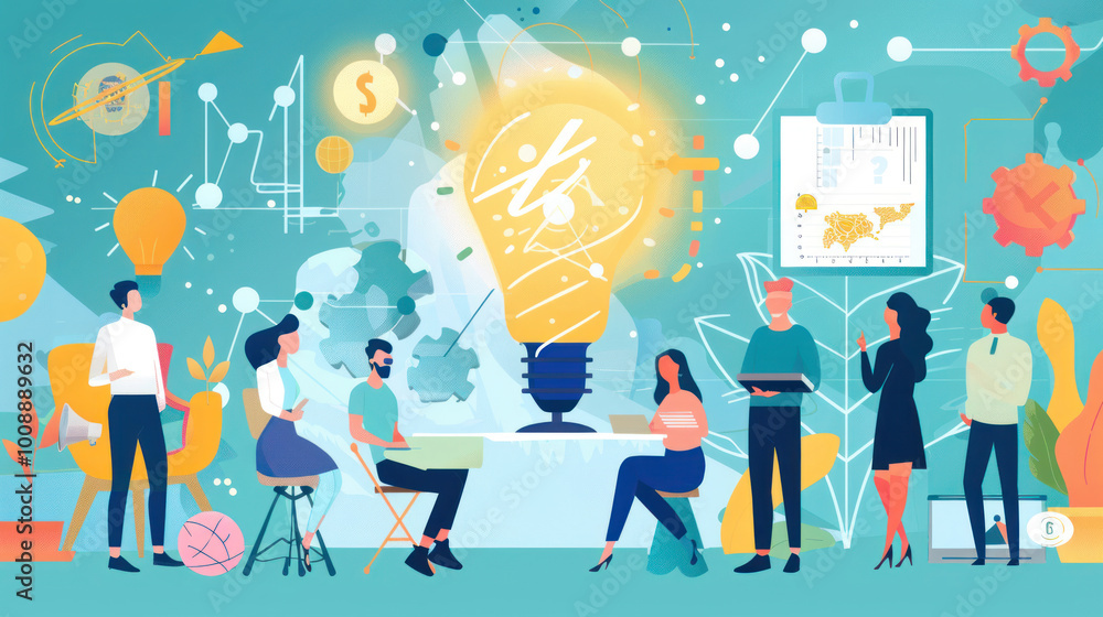 A group of entrepreneurs collaborating in a well-established entrepreneurship ecosystem, sharing resources and ideas to foster innovation. A group of entrepreneurs collaborating in a well-established entrepreneurship ecosystem, sharing resources and ideas to foster innovation.