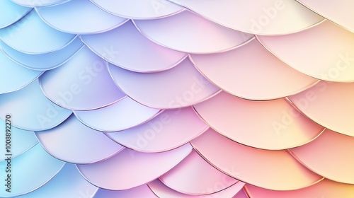 An enchanting wallpaper design featuring gradually transitioning hues of color that resemble shimmering dragon scales. The light background enhances the luminous quality of the scales,  photo