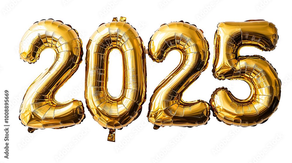 3D golden balloons with numbers 2025 for Happy New Year 3D golden balloons with numbers 2025 for Happy New Year