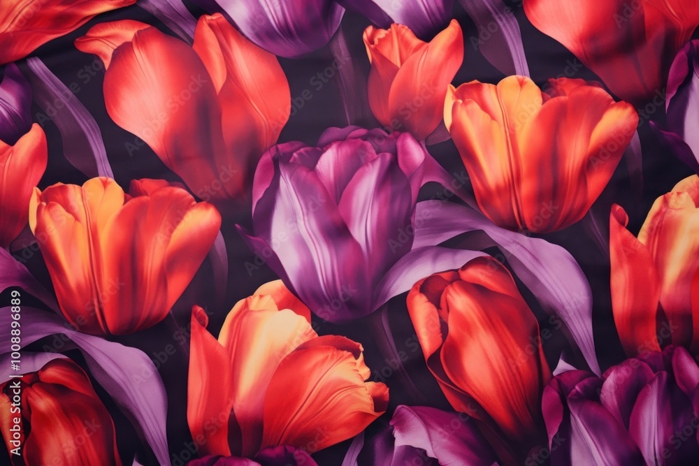 Tulip pattern fabric texture painting blossom flower. Tulip pattern fabric texture painting blossom flower.