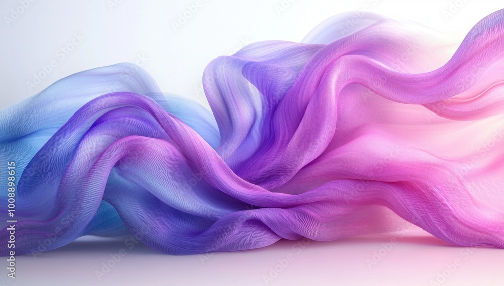 Abstract Flowing Fabric in Purple and Blue Hues Abstract Flowing Fabric in Purple and Blue Hues
